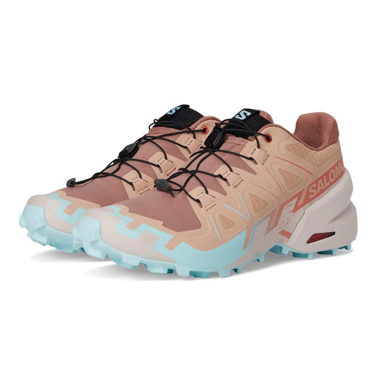 Salomon Women's Speedcross 6 Sneaker, Mahogany Rose/Hushed Violet/Iced Aqua