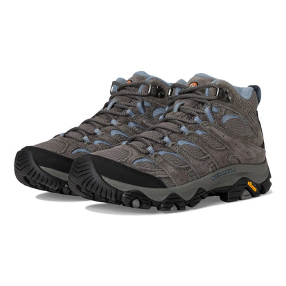 Merrell Women's Moab 3 Mid Waterproof Hiking Boots, Granite, Wide