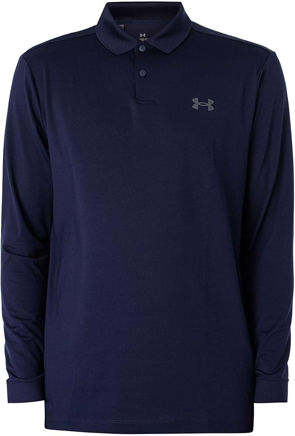 Under Armour Mens Performance Polo 3.0 Long Sleeve Midnight Navy Ndoros