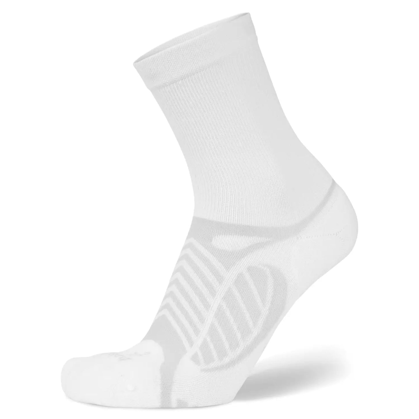 Balega Ultralight Crew Lightweight Performance Athletic Running Socks Unisex, White/Space Grey