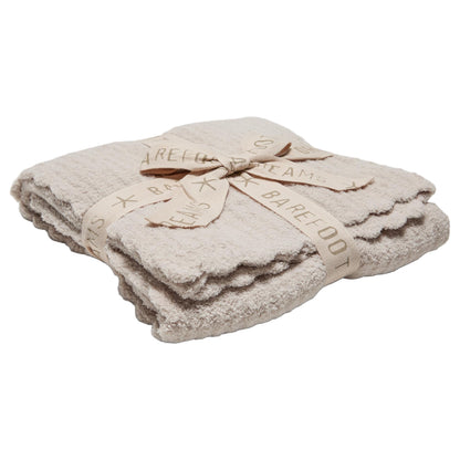 Barefoot Dreams CozyChic Heirloom Receiving Blanket, Stone