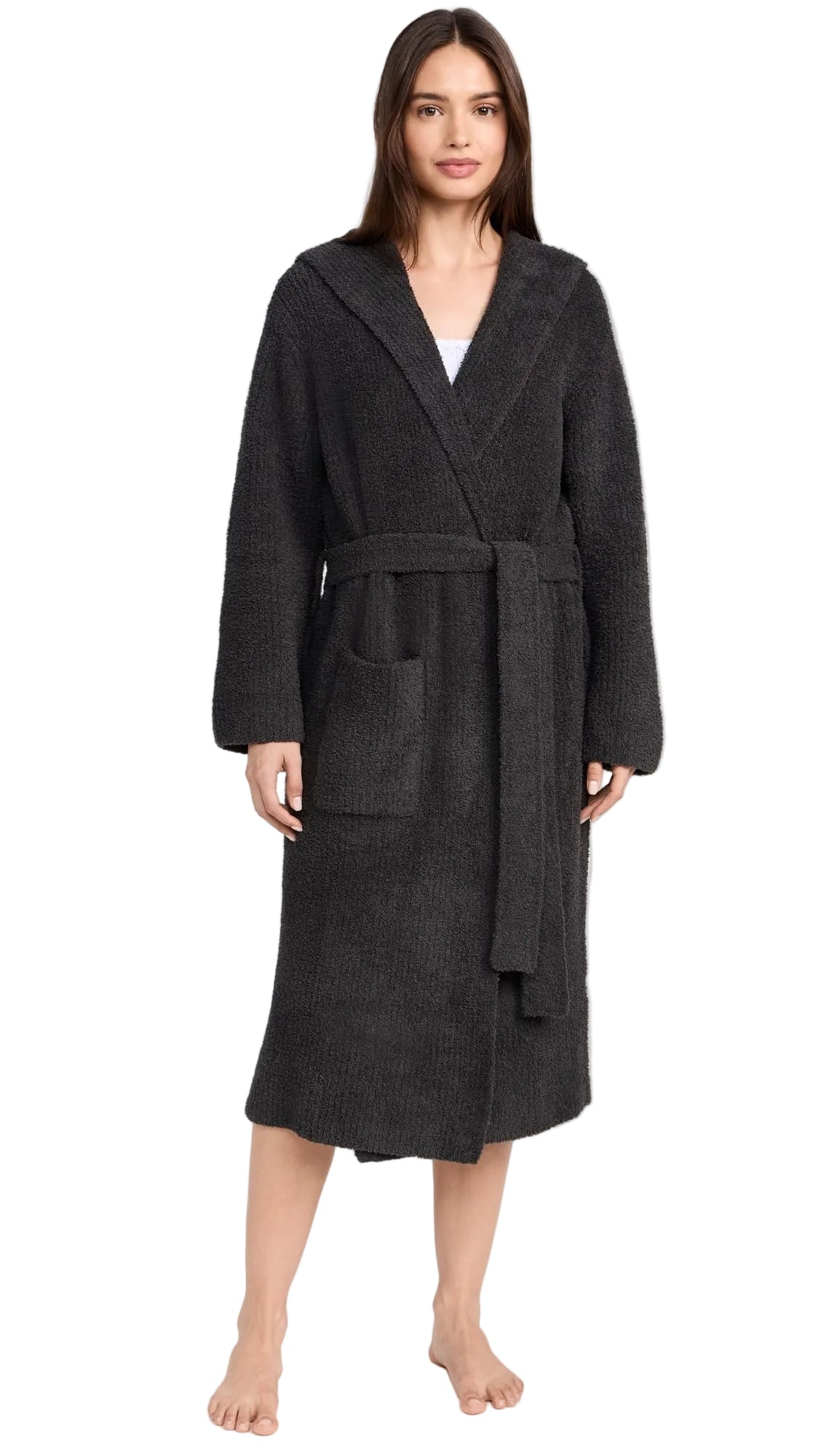 Barefoot Dreams CozyChic Ribbed Hooded Robe - Ndoros