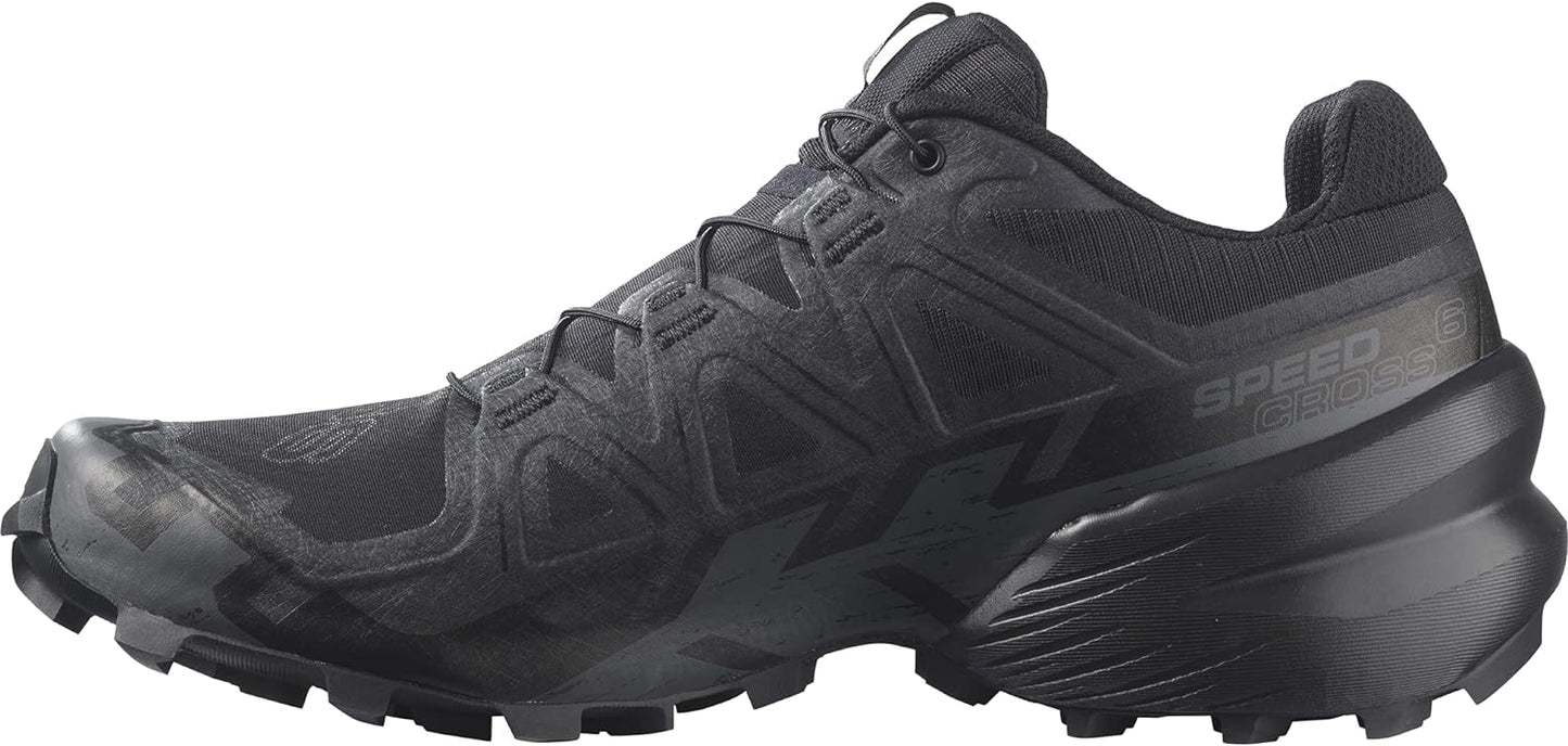Salomon Speedcross 6 Hiking Shoes Mens Sz 9 Black/Black/Phantom