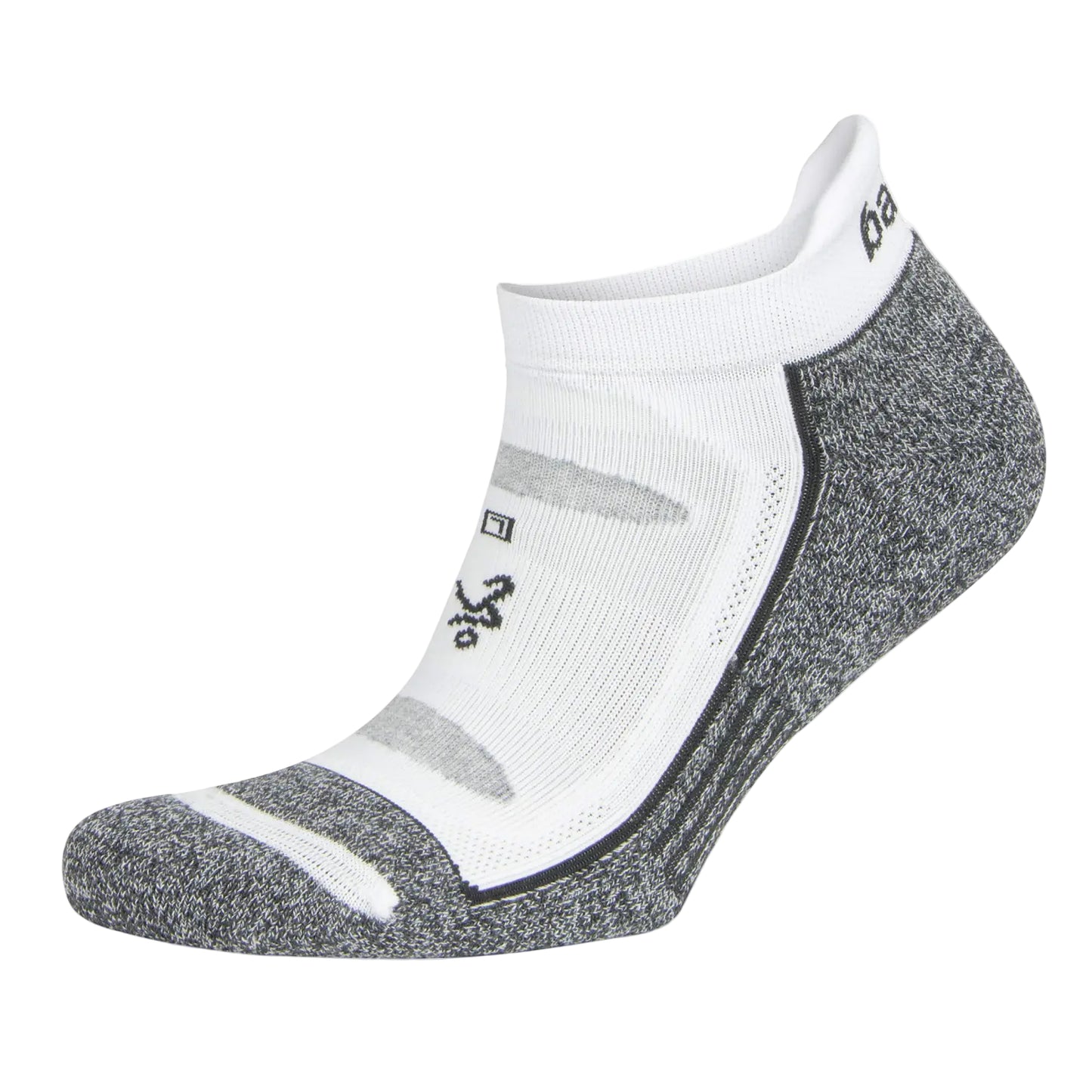 Balega Blister Resist No Show Performance Athletic Running Socks Unisex, White/Grey