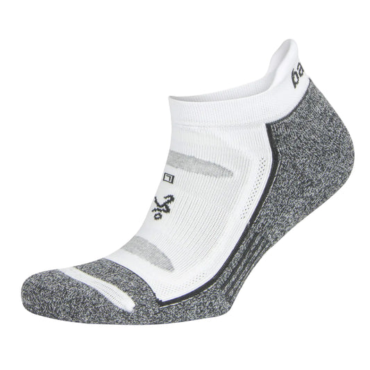 Balega Blister Resist No Show Performance Athletic Running Socks Unisex, White/Grey