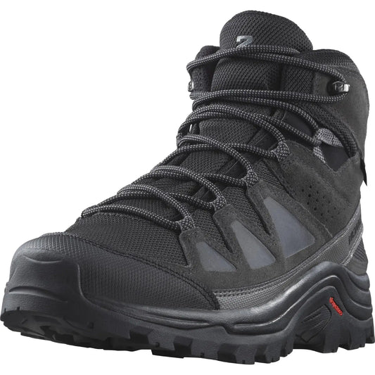 Salomon Men's Quest Rove Gore-Tex, Waterproof Backpacking & Hiking Suede Leather Boots - Black/Phantom/Magnet
