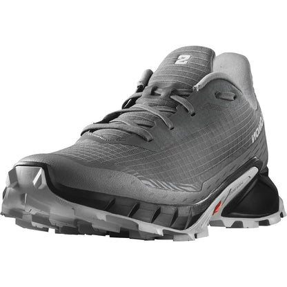 Salomon Men's Alphacross 5 Trail Running Shoes - Pewter/Black/Ghost Gray