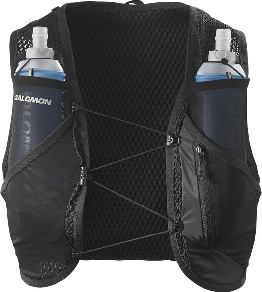 Salomon Unisex Active  Skin 8 | 8 Liter Hydration Trail Running Vest Black