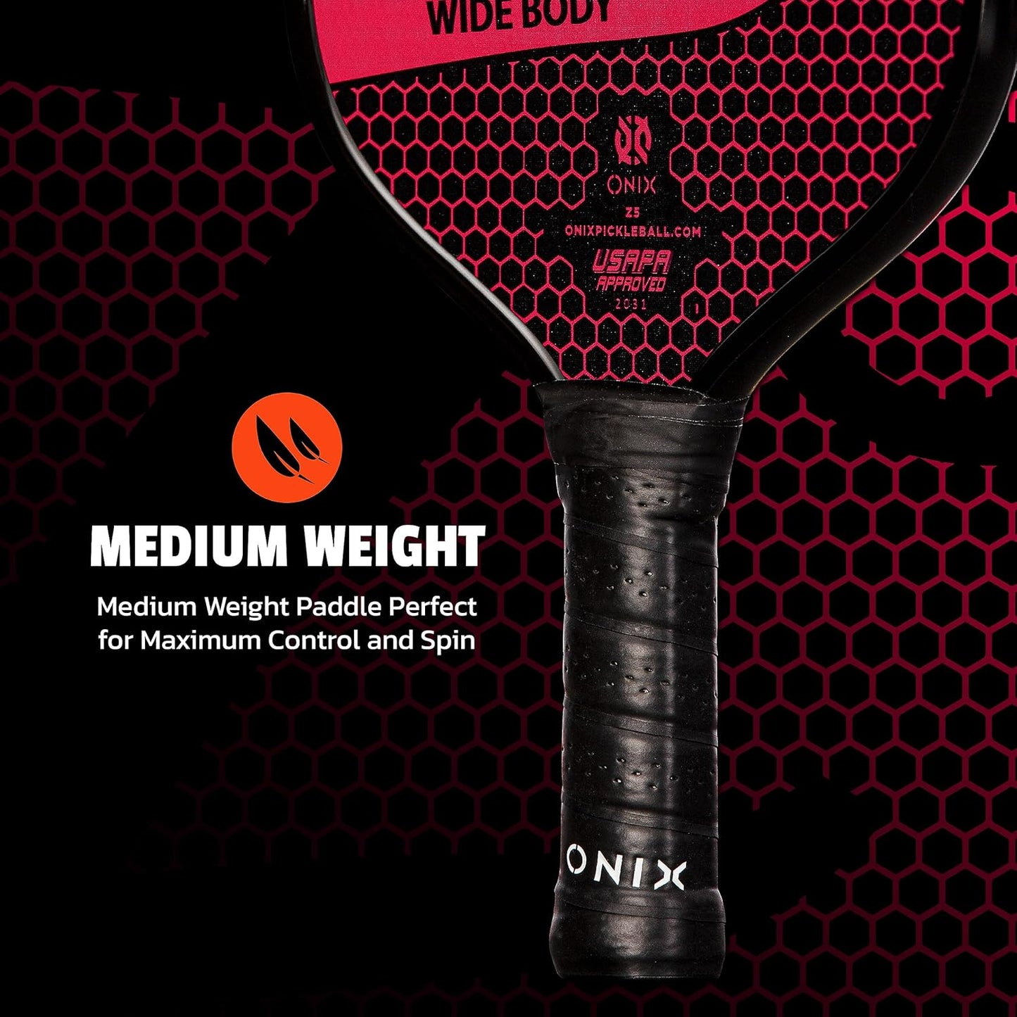 Onix Graphite Z5 Pickleball Paddles Racquet Grip 4 1/4 inches | Pink