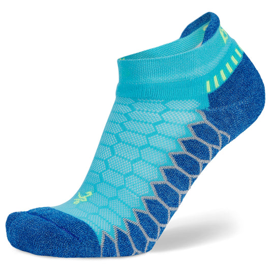 Balega Silver No Show Compression Fit Performance  Athletic Running Socks Unisex, Cobalt