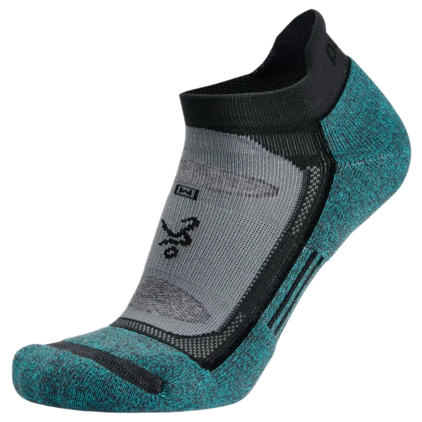 Balega Blister Resist No Show Performance  Athletic Running Socks Unisex, Grey/Blue
