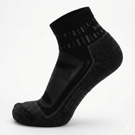 Balega Blister Resist Quarter Performance Quarter Athletic Running Socks Unisex, Black