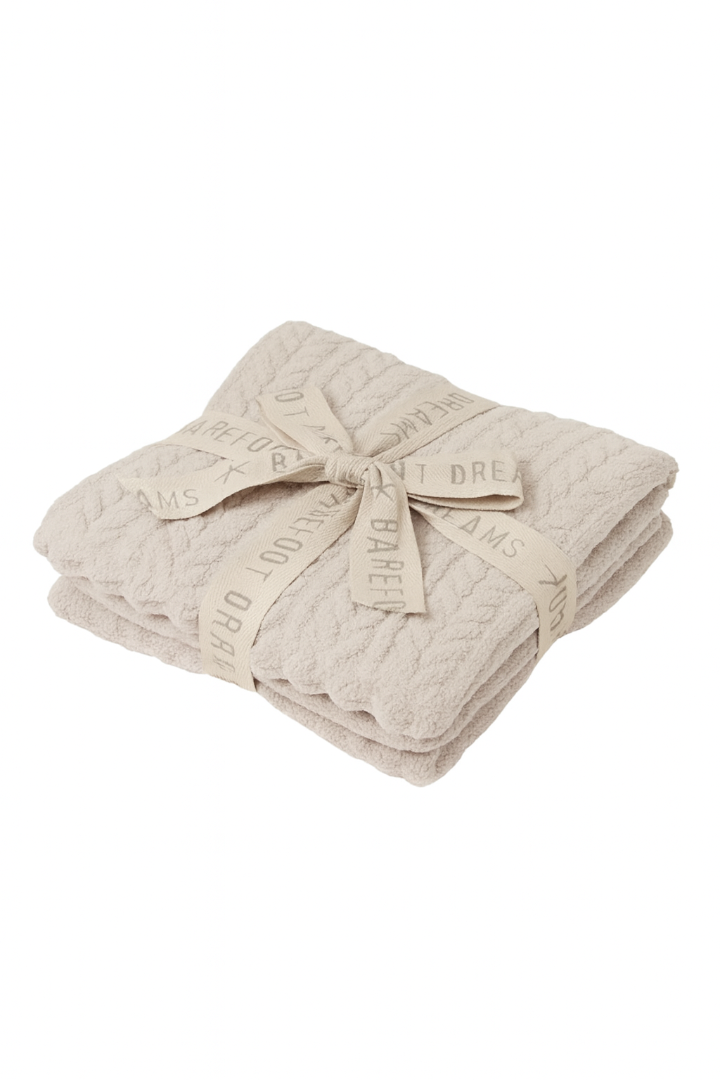 Barefoot Dreams CozyChic Heirloom Receiving Blanket, Stone