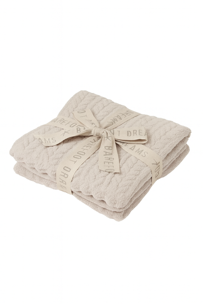 Barefoot Dreams CozyChic Heirloom Receiving Blanket, Stone
