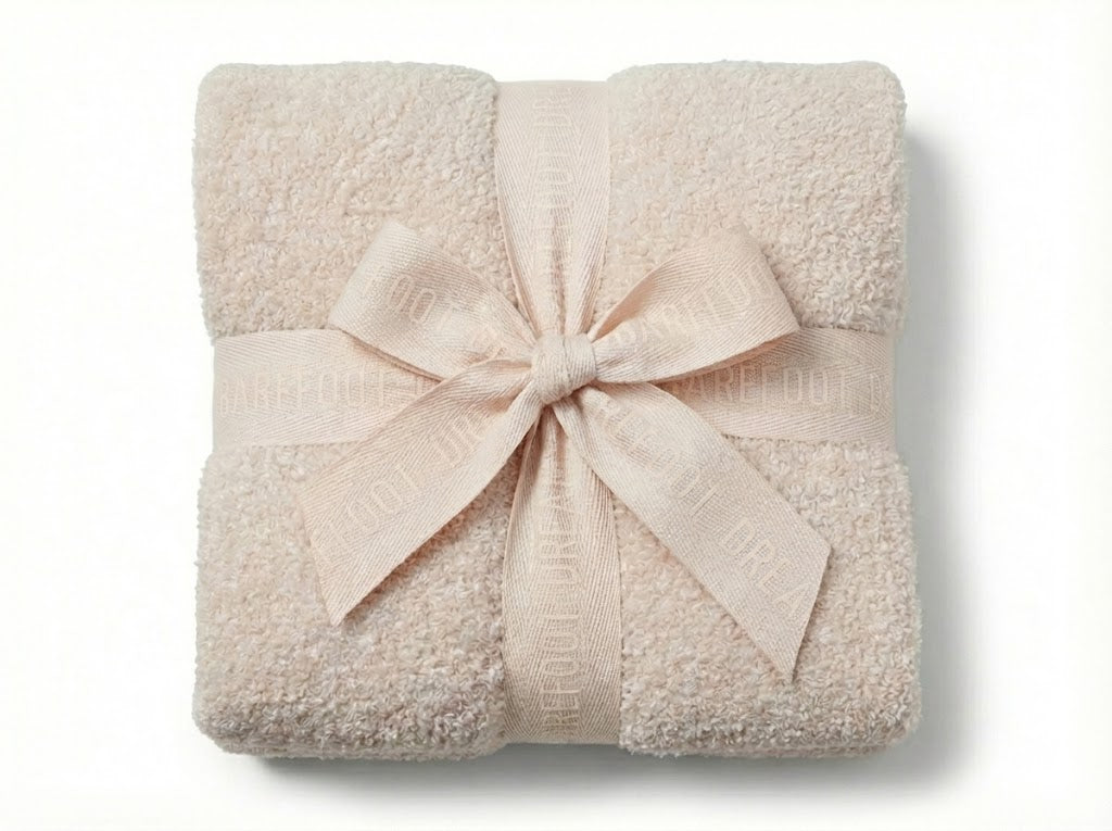 Barefoot Dreams CozyChic Heirloom Receiving Blanket, Stone