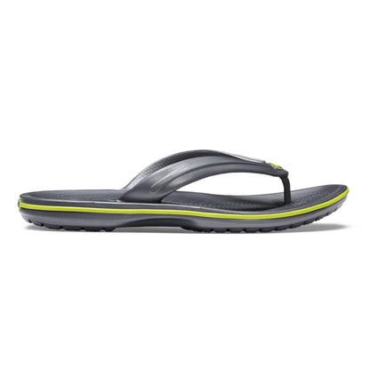 Crocs Unisex Crocband Flip Flops, Graphite/Volt Green