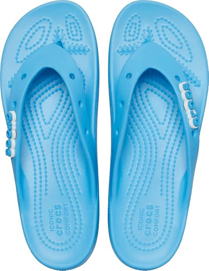 Crocs Women's Classic Platform Flip Flops – Lightweight Cushioned, Oxygen - Ndoros