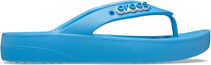 Crocs Women's Classic Platform Flip Flops – Lightweight Cushioned, Oxygen - Ndoros