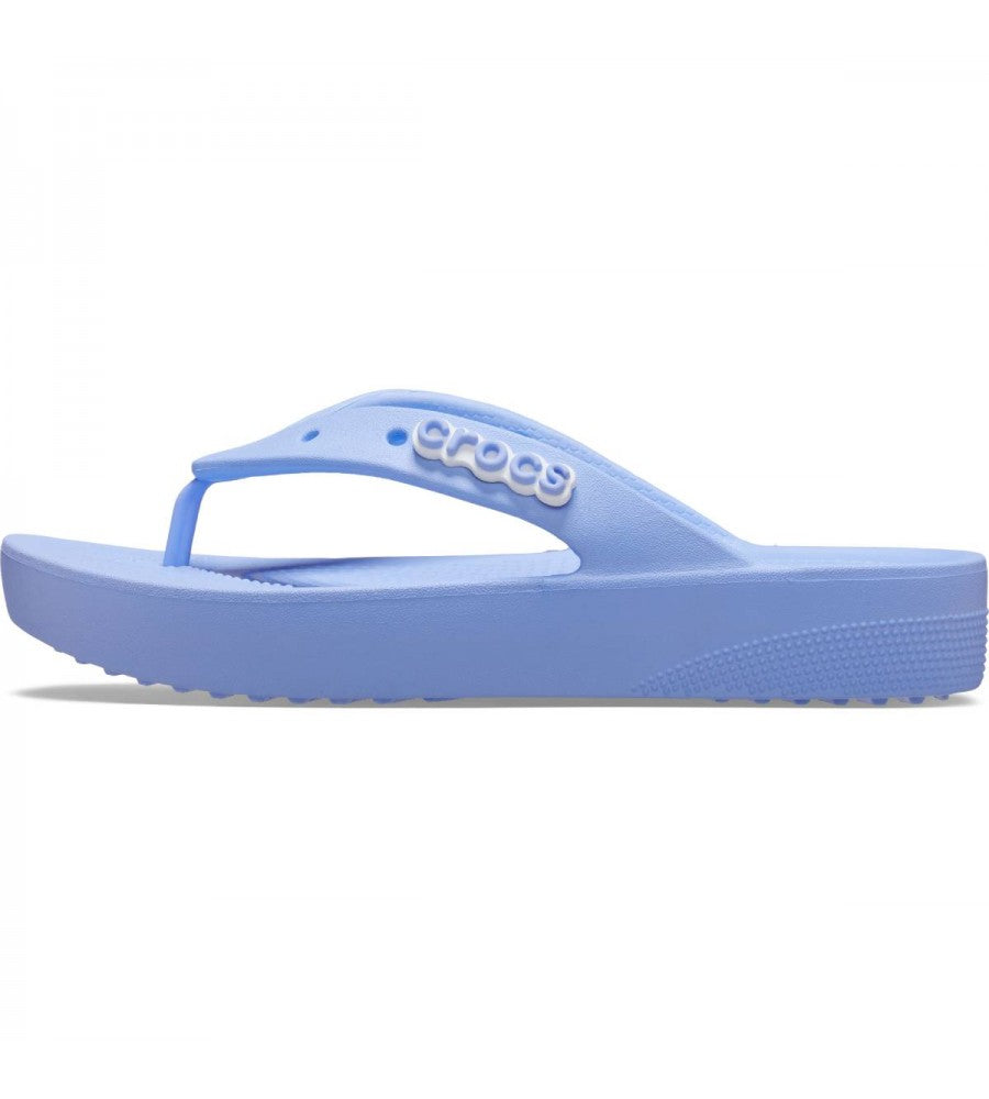 Crocs Women's Classic Flip Flops Platform Sandals | Moon Jelly