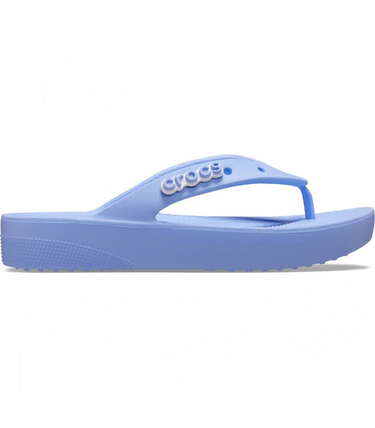 Crocs Women's Classic Flip Flops Platform Sandals | Moon Jelly