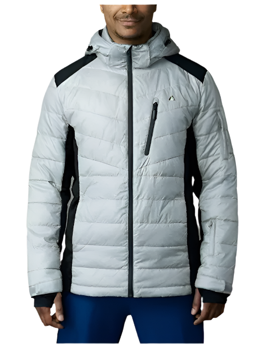 Apricoat EcoDown Adventure Men's Winter Coat - Stylish, Ultra Light Down Jacket, Packable, Windproof and Water Resistant Hooded Puffer - Keeps You Warm and Dry Anywhere You Go - Gray - Ndoros
