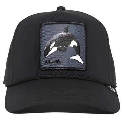 Goorin Bros. The Farm All Over - Black - Killer Whale 100, Adjustable Unisex Canvas Trucker Hat, Unisex, One Size - Ndoros