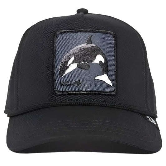 Goorin Bros. The Farm All Over - Black - Killer Whale 100, Adjustable Unisex Canvas Trucker Hat, Unisex, One Size