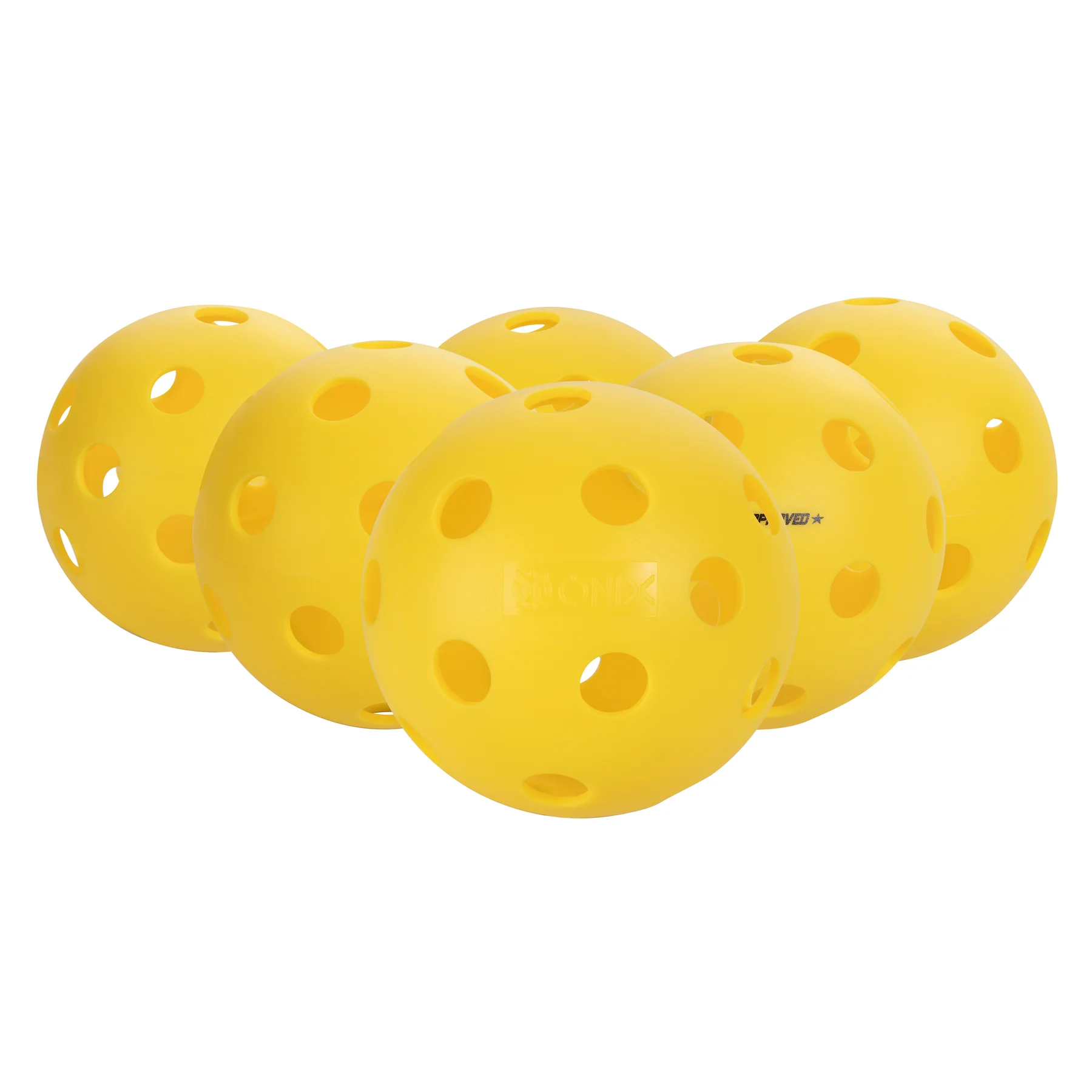 Onix Fuse Indoor Pickleballs (Yellow, 6-Pack) - Ndoros
