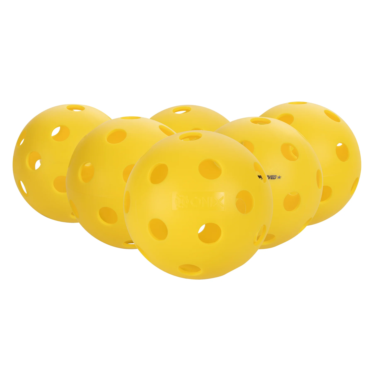 Onix Fuse Indoor Pickleballs (Yellow, 6-Pack) - Ndoros