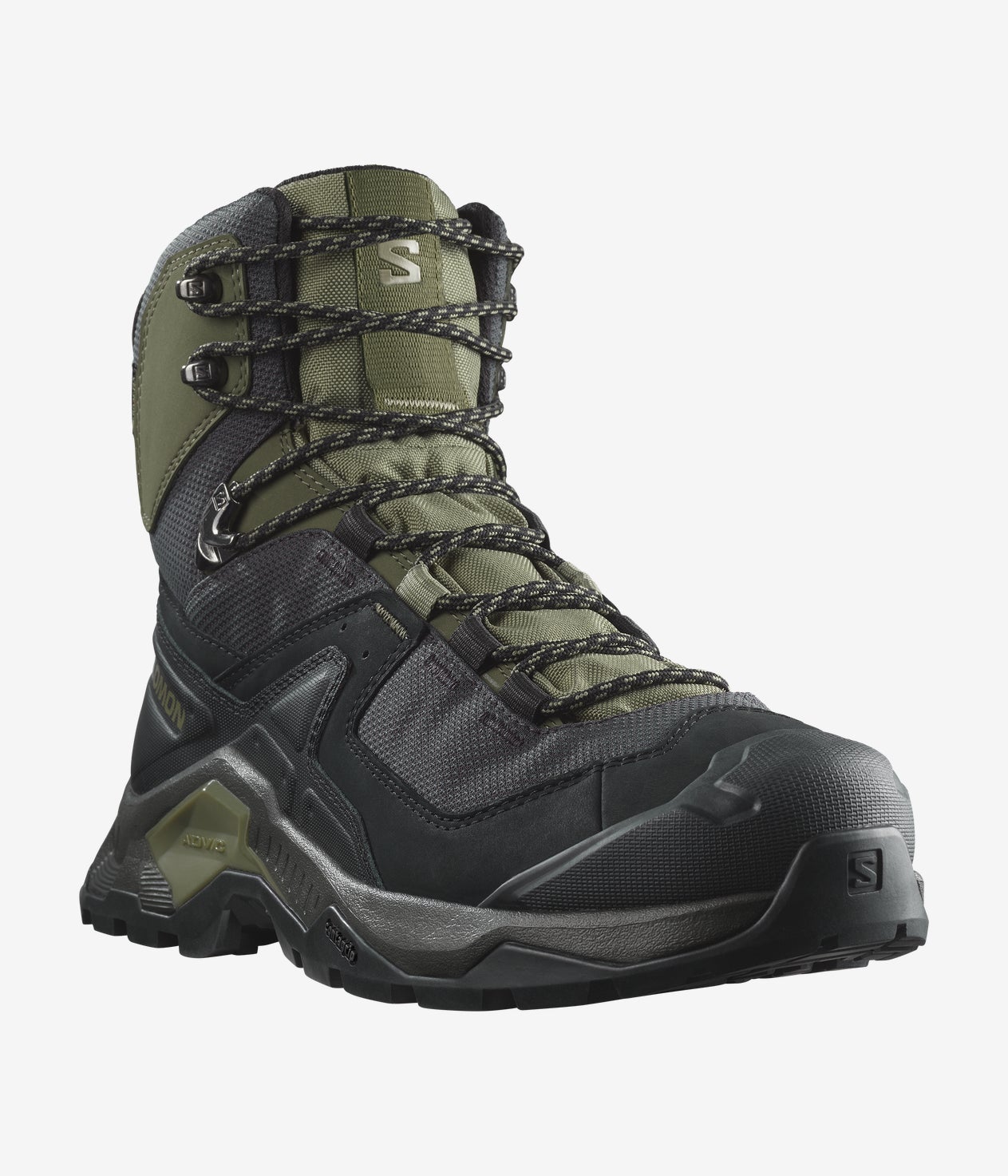 Salomon Quest Element Gore-TEX Hiking Boots for Men,Black/Green