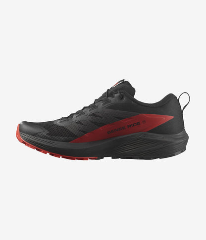 Salomon Men's Sense Ride 5 Trail Running Shoes,Black/Red