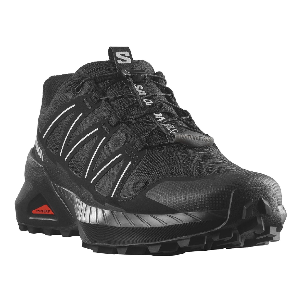 Salomon Men's Speedcross Peak Trail Running Shoes - Black/Black/Glacier Gray - Ndoros