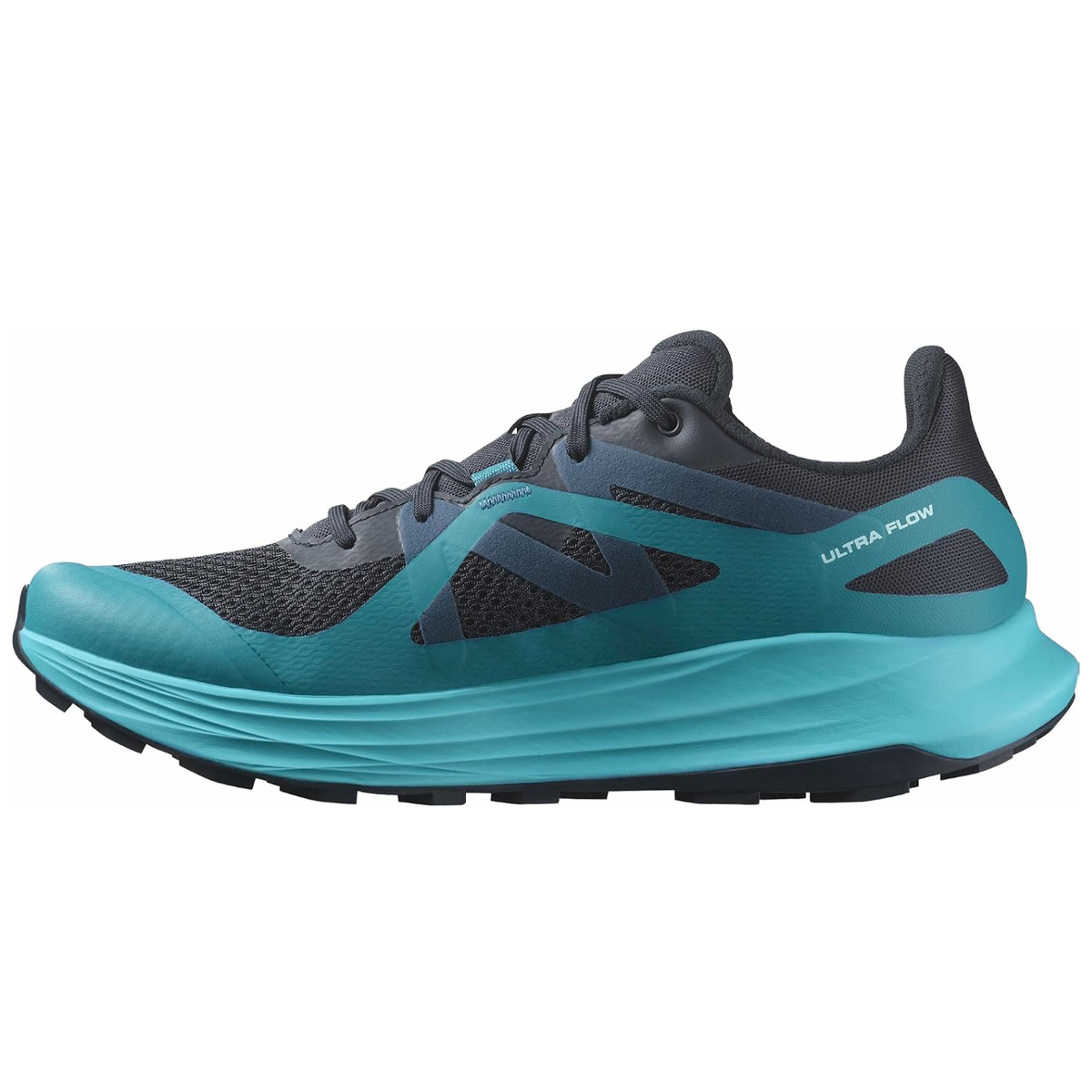 Salomon Men's Ultra Flow Sneaker, Dark Navy/Grisaille/Vanilla Ice - Ndoros