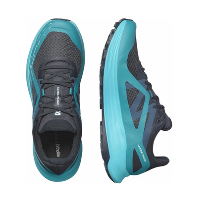Salomon Men's Ultra Flow Sneaker, Dark Navy/Grisaille/Vanilla Ice - Ndoros