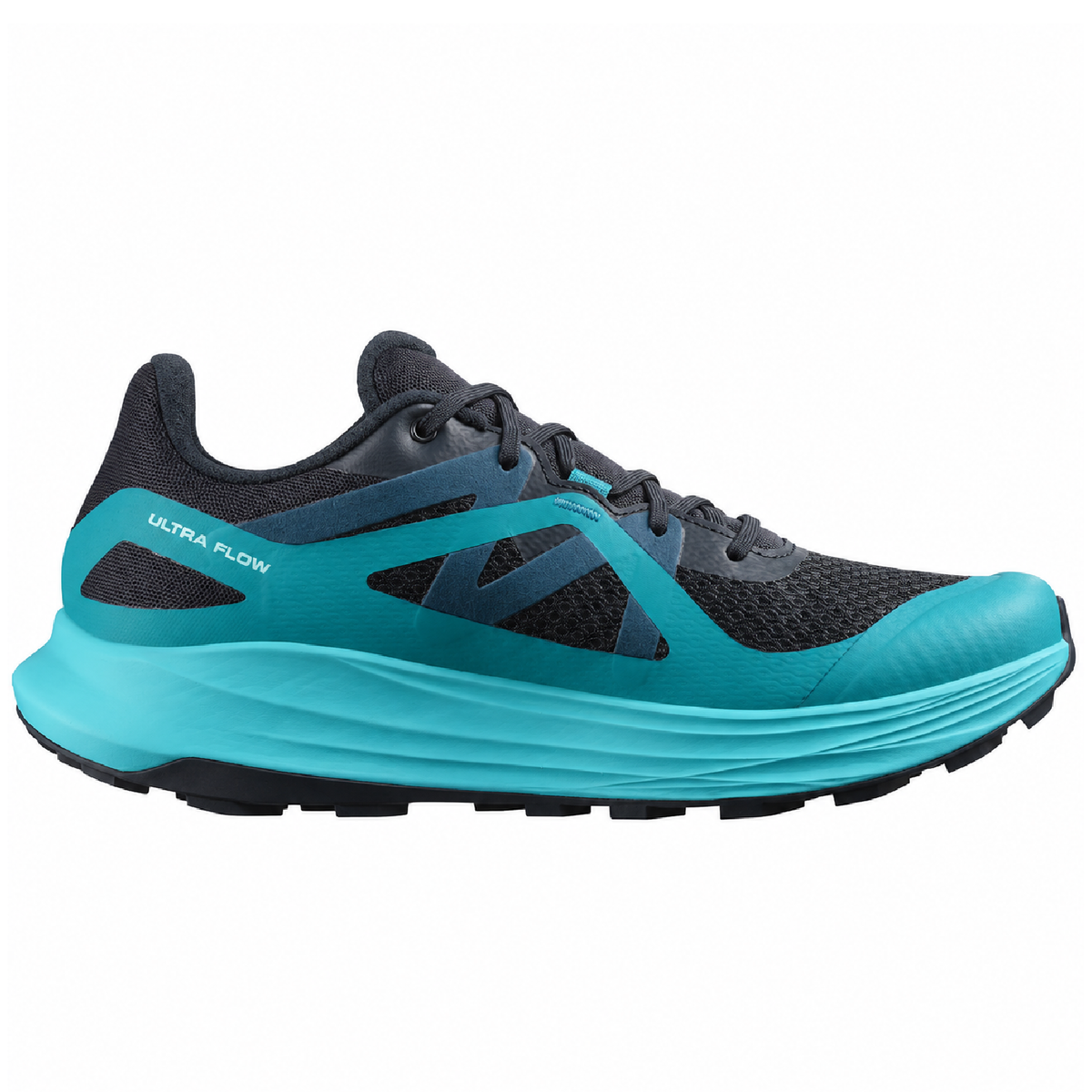 Salomon Men's Ultra Flow Sneaker, Dark Navy/Grisaille/Vanilla Ice - Ndoros