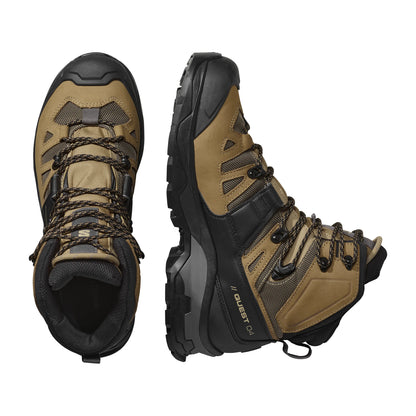 Salomon Men's QUEST 4 GORE-TEX Hiking Boots For Men, Kelp/Black/Castlerock - Ndoros