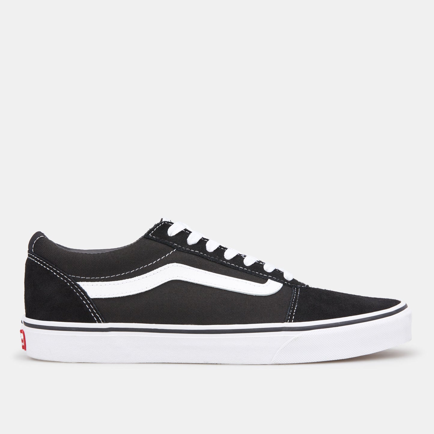 Vans Men's Ward Sneaker Suede Canvas Black White - Ndoros