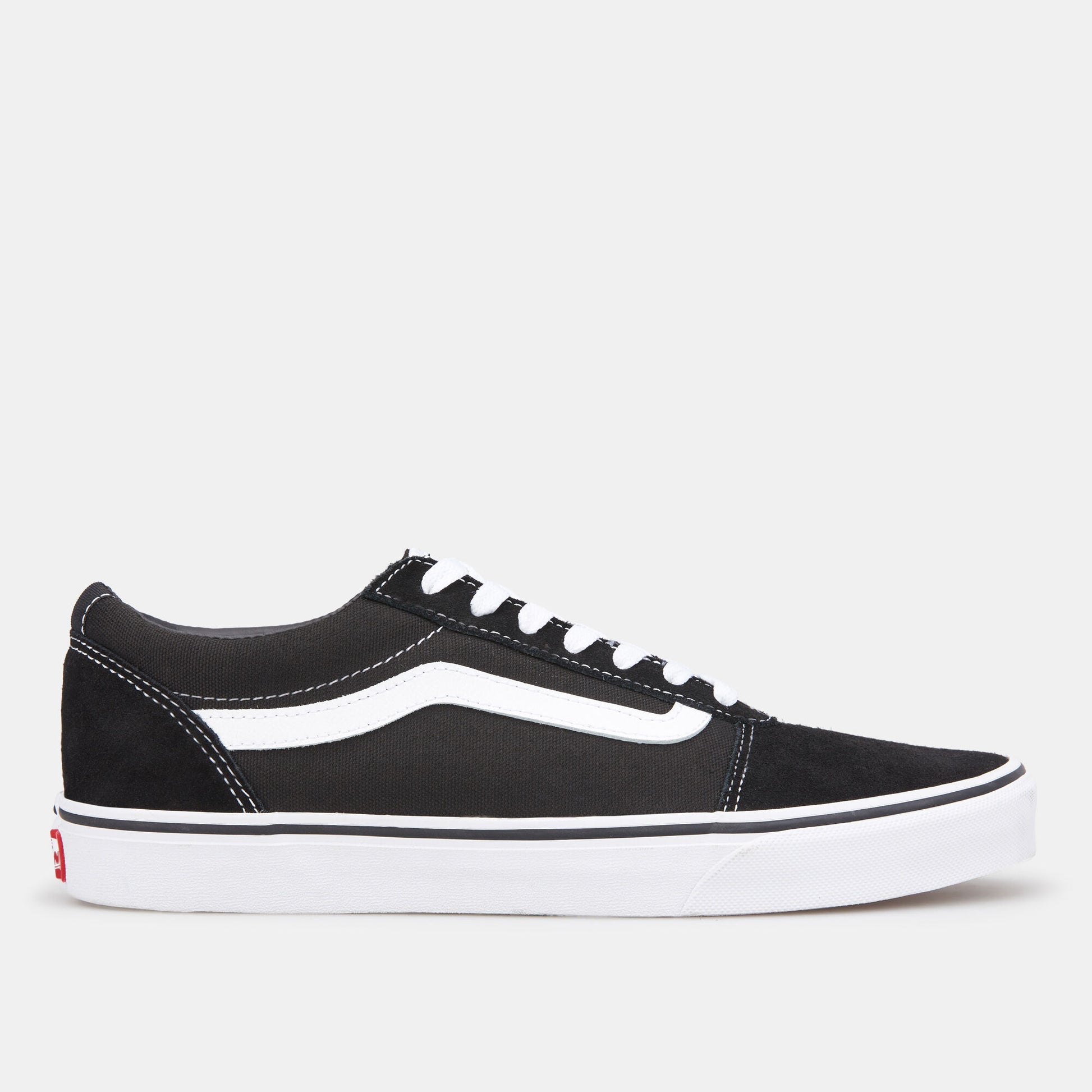 Vans Men's Ward Sneaker Suede Canvas Black White - Ndoros