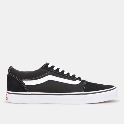 Vans Men's Ward Sneaker Suede Canvas Black White - Ndoros