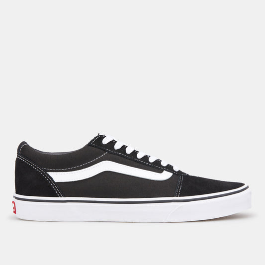 Vans Men's Ward Sneaker Suede Canvas Black White - Ndoros