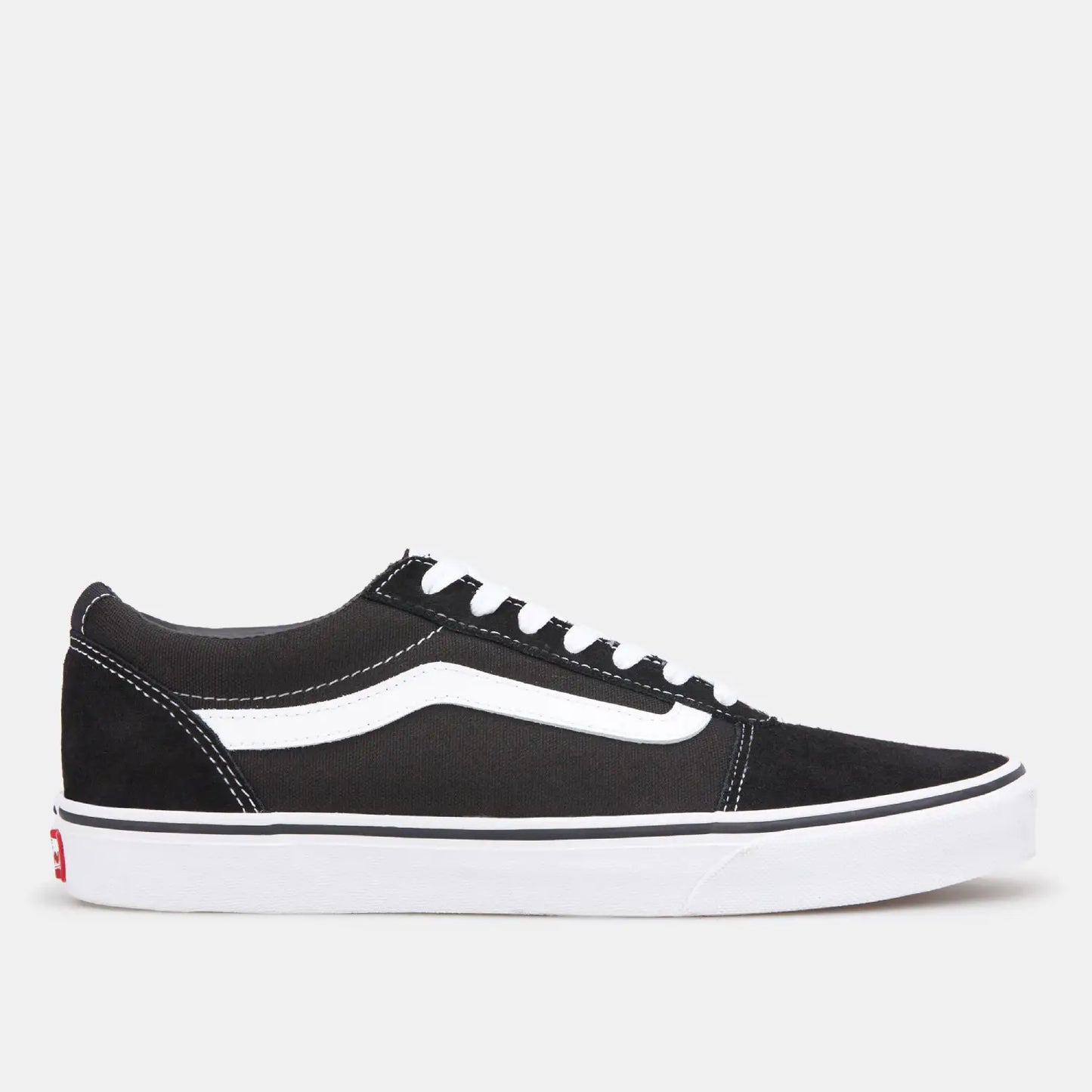 Vans Men's Ward Sneaker Suede Canvas Black White