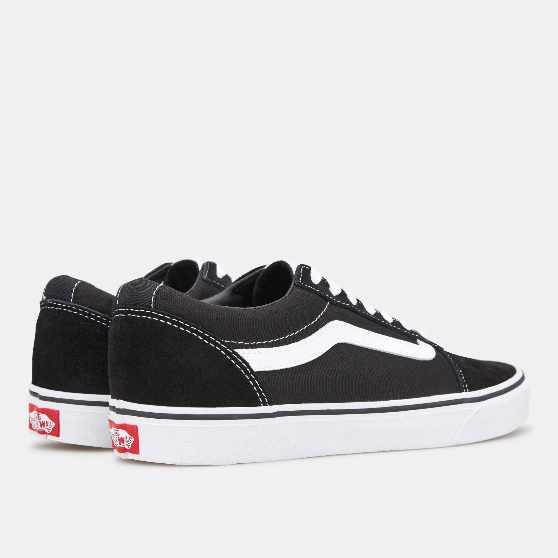 Vans Men's Ward Sneaker Suede Canvas Black White - Ndoros