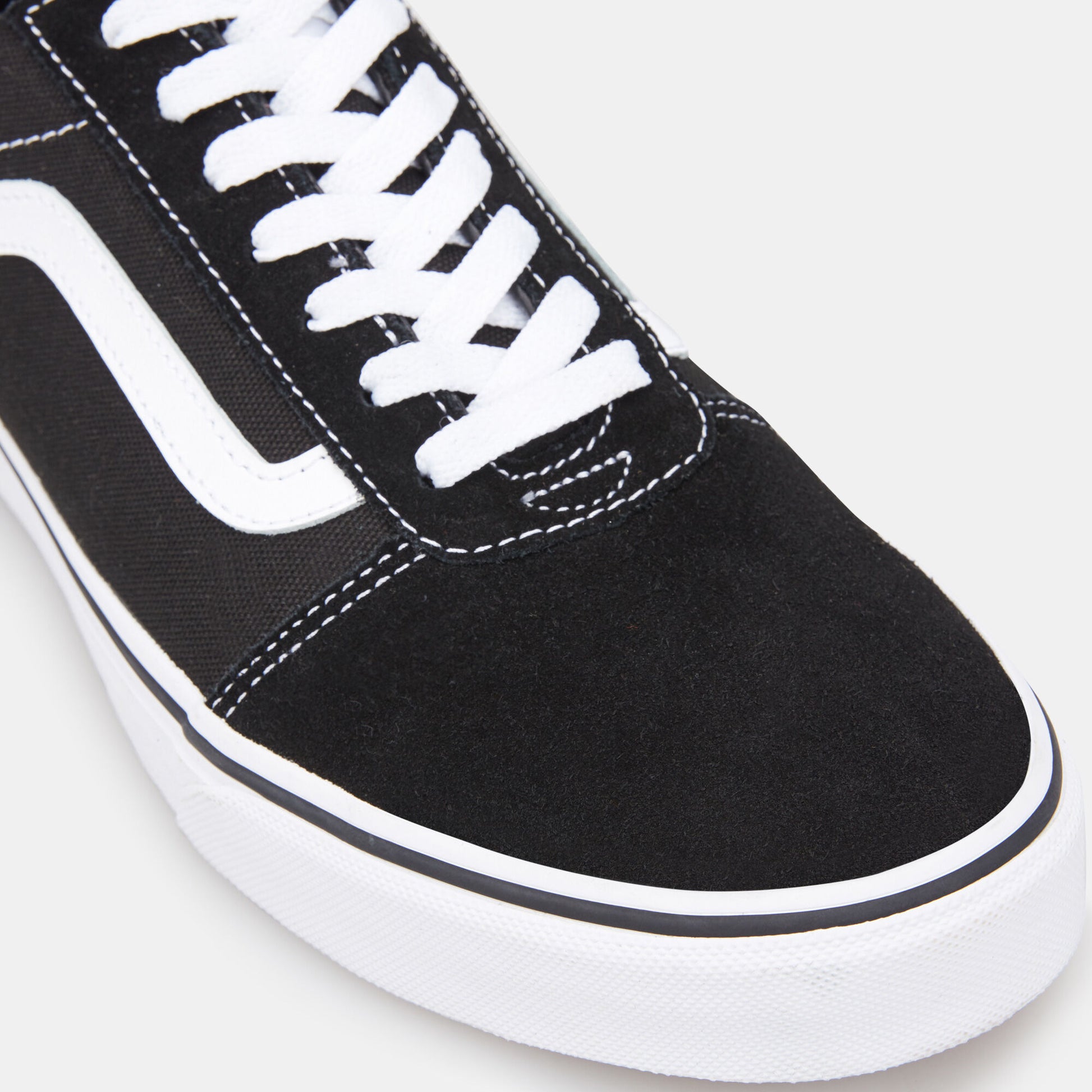 Vans Men's Ward Sneaker Suede Canvas Black White - Ndoros