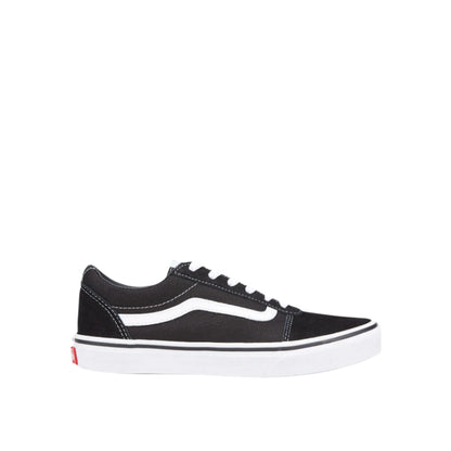Vans Youth Ward Low-Top Skate Sneakers – Unisex Kids Casual Shoes, Black/White - Ndoros