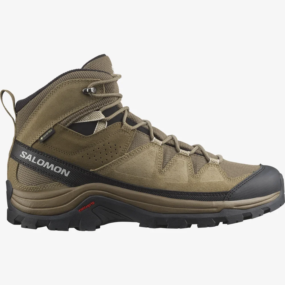 Salomon Men's Quest Rove GTX Hiking Waterproof Boots, Kangaro / Kelp / Black - Ndoros