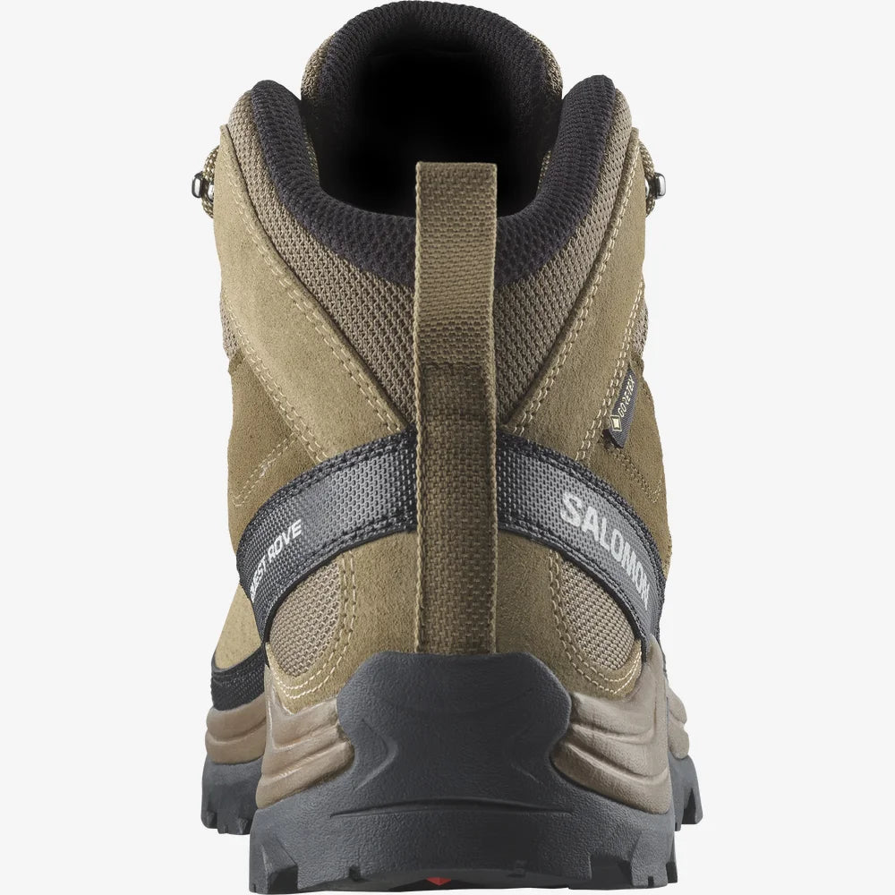 Salomon Men's Quest Rove GTX Hiking Waterproof Boots, Kangaro / Kelp / Black - Ndoros