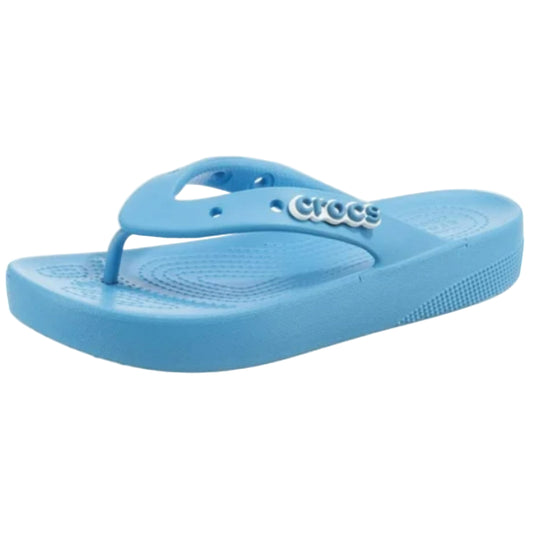 Crocs Women's Classic Platform Flip Flops – Lightweight Cushioned, Oxygen