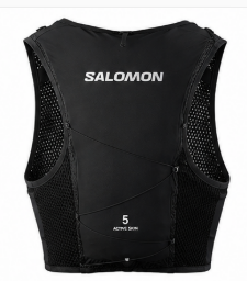 Salomon Unisex Active  Skin 5 | 5 Liter Hydration Trail Running Vest Black