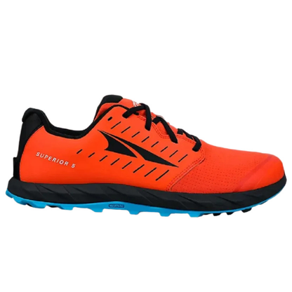 Altra Superior 5 Trail Running Shoes  Men, Orange/Black ד - Ndoros