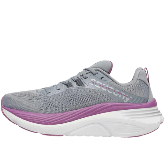 Saucony Women's Hurricane 24 Sneaker, Flint/Viola, Wide - Ndoros